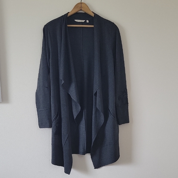 Soft Surroundings Soft Jetsetter Topper Embroidered Cardigan Size Small - Picture 2 of 10
